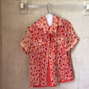 100% silk blouse with matching cami